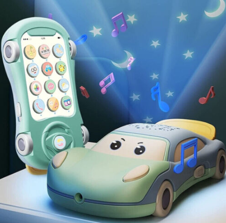 Kids Cell Phone Toy Car Projection Toys for 1 2 3 4 5 6 Year Old Girls Boys