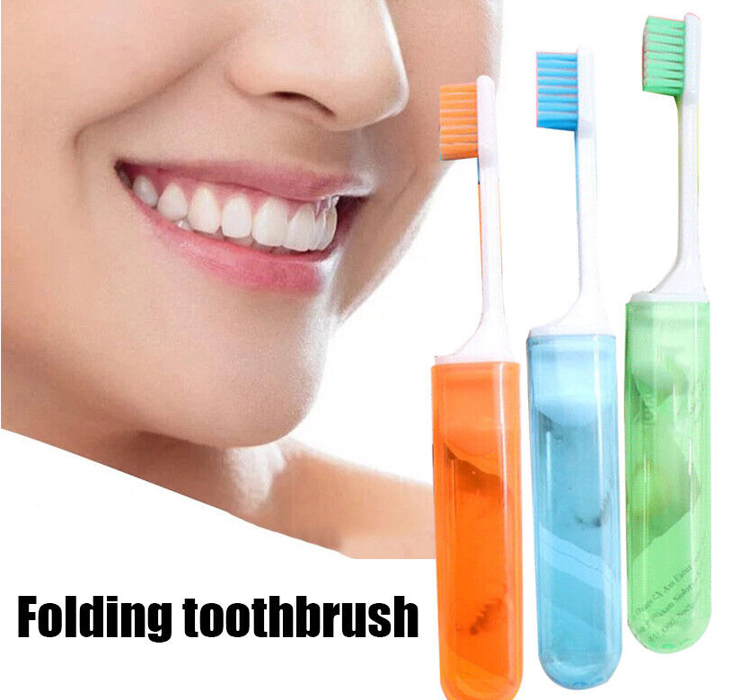 Portable Folding Toothbrush Travelling Toothbrush Fold Travel Camping Hiking ,